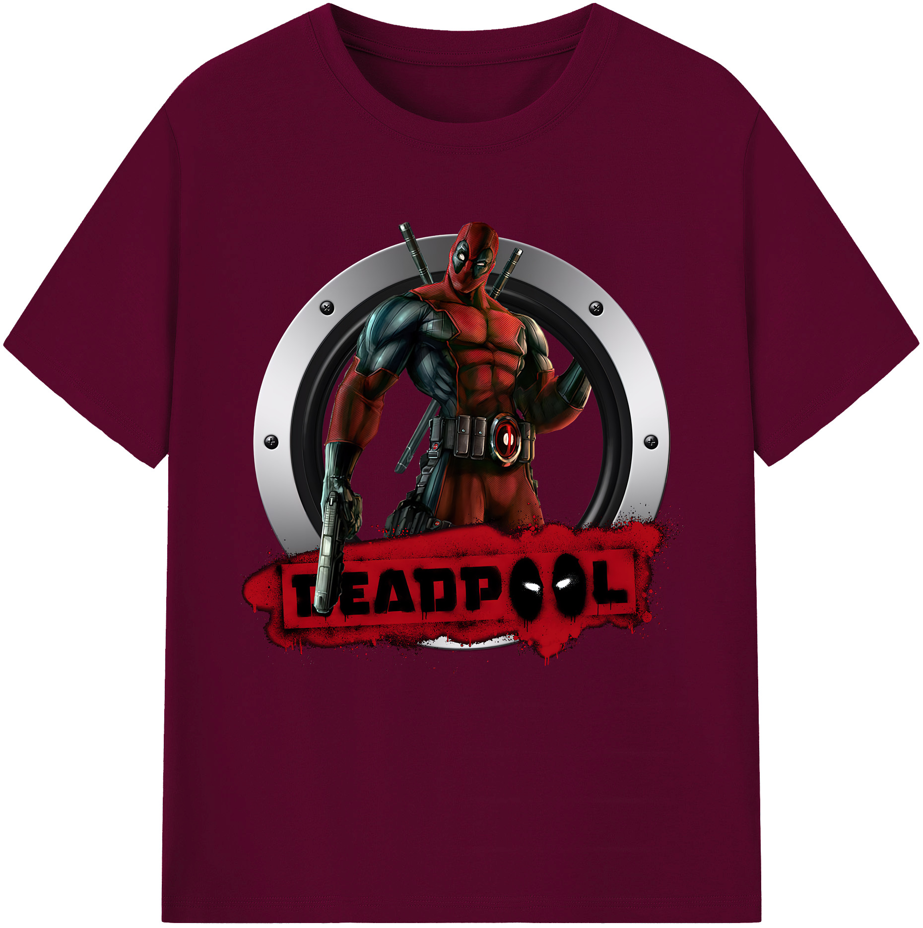 （画像用） Deadpool デッドプール レディースカジュアルプリントTシャツ（綿100％）